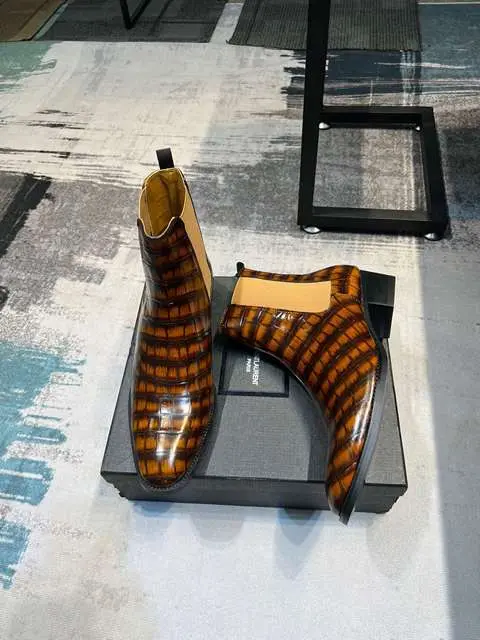 Replica High Quality YSL Leather Shoes For Men