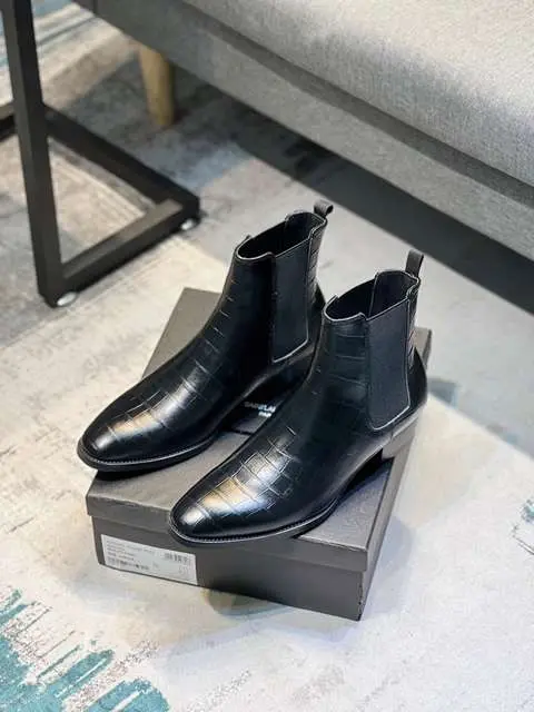 Replica High Quality YSL Leather Shoes For Men