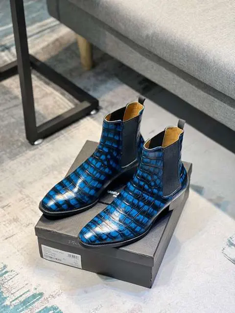 Replica High Quality YSL Leather Shoes For Men