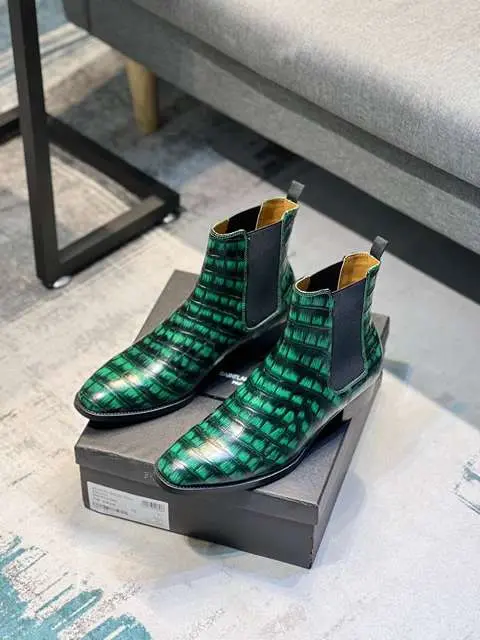 Replica High Quality YSL Leather Shoes For Men