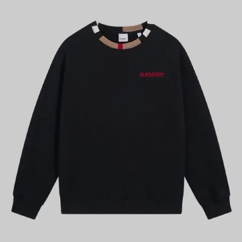 Blended splicing Burberry Round Neck Sweatshirt for Men