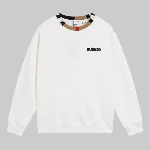 Blended splicing Round Neck Burberry Sweatshirt for Men
