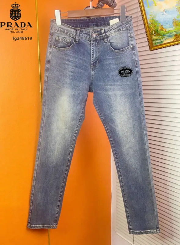 High Quality Replica Prada Washed-out Jeans for Men