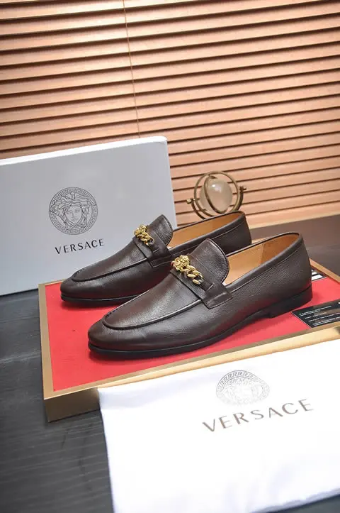 Replica High Quality Versace Leather Shoes For Men