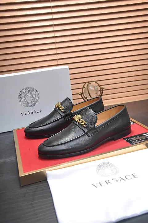 Replica High Quality Versace Leather Shoes For Men